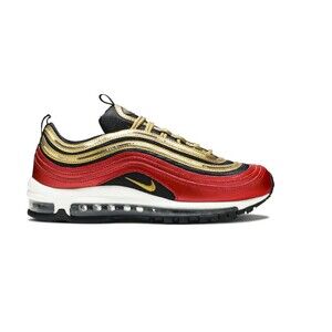 Size 7 - Nike Air Max 97 Gold Sequin Red Black Women's EUC